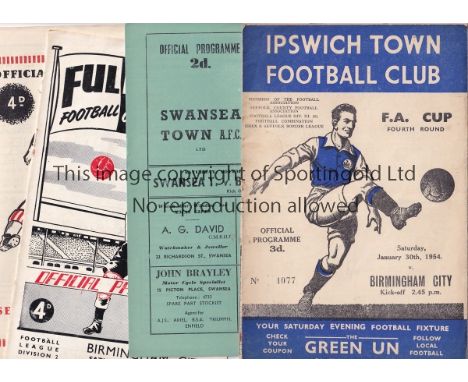 BIRMINGHAM 50s   Collection of Birmingham away programmes, 12 x 52/3 including 4 x FA Cup at Oldham, Tottenham, Chelsea and S