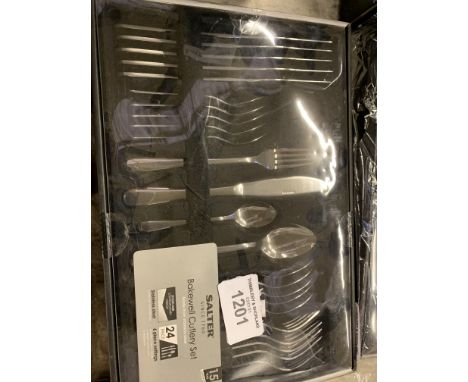 Salter 24 piece cutlery set.  This item carries VAT.  Estimate £20-25.