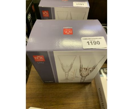 6 Melodia Crystal Champagne flutes.  This item carries VAT.  Estimate £15-20.