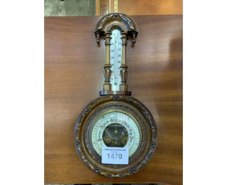 Victorian banjo barometer.&nbsp; Estimate £20-30.