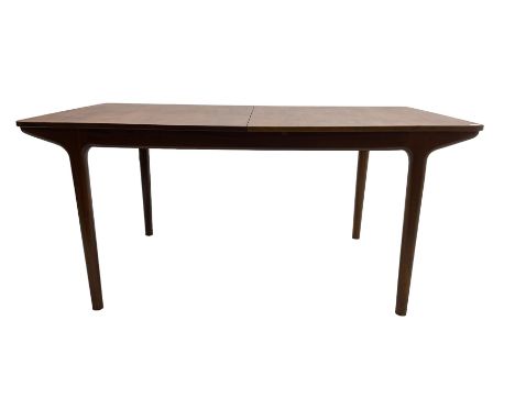 Tom Robertson for AH McIntosh &amp; Co of Kirkaldy - mid-20th century teak extending dining table, rectangular top with round