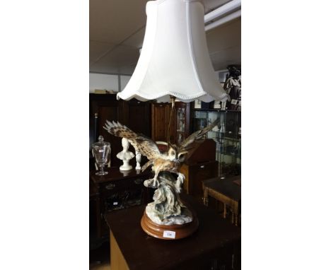 Large owl Table Lamp and Shade . 