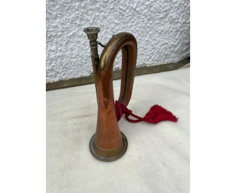 Military copper 2nd Leicester rifles  bugle. 