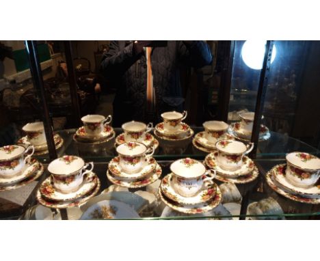 Royal Albert Old Country Roses 10 piece Tea Service  with Original Box. 