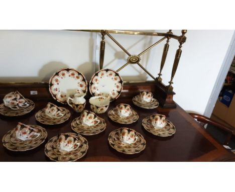 Large Victorian  melba ware  tea set with 2 cake plates sugar and creme . 