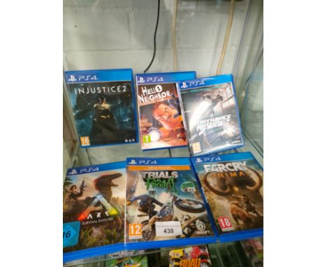 Shelf of playstation 4 games. 