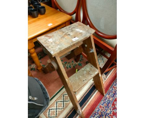 Set of vintage set ladders . 