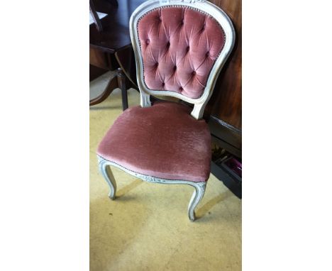 Lovely  French Style Button back chair with Cabriolet  legs . 