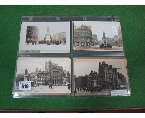 Sheffield Postcode S1, Fargate approximately twenty three early XX Century and later, picture postcards, portrait cards, phot