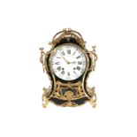 Französische Kaminuhr um 1800, D. Courvoisier, Fils au. Locle, Holzgehäuse mit Bronzebeschlägen,