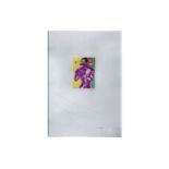 Heinz Oestergaard (1916-2003), Aquarell, ”Negroider Zauberer”, 30 x 21, signiert, gerahmt, Glas