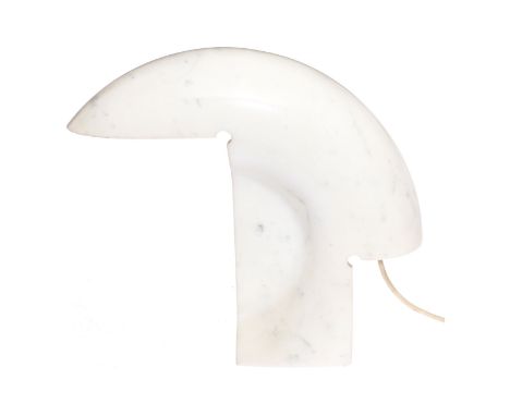 Tischlampe, Flos, Biagio 282, Tobia Scarpa 1968, Carrara-Marmor, leichte Alterungsspuren- und Gebrauchsspuren, italienische V