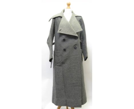 A circa 1940's ladies Blandford Model wool coat fastening with original large plastic button and belt; a circa 1950's ladies 