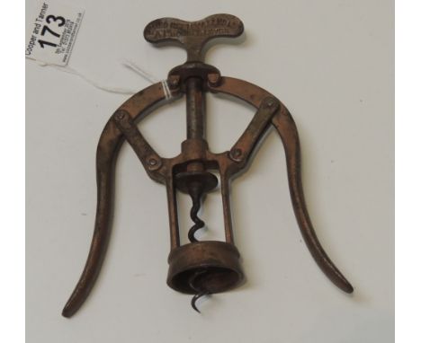 A James Hedey & Sons Ltd A1" double lever all metal corkscrew (good condition)"