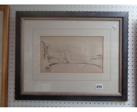 William Russell Flint, print of Nude on bed, 28 x 16cm Condition – Good Overall