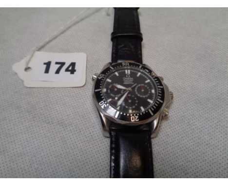 Gents Omega Seamaster Professional Chronometer Americas Cup in Stainless Steel Case with Black Leather Strap Condition – Good