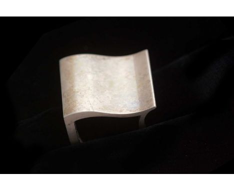 Nanna Ditzel for Georg Jensen: sterling silver surf ring, design number 432, ring size L, boxed.