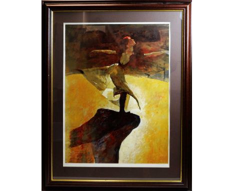 Robert Heindel (1938-2005)- "Dancer with red hair", signed in pencil, limited edition colour photo silkscreen, numbered 126/1