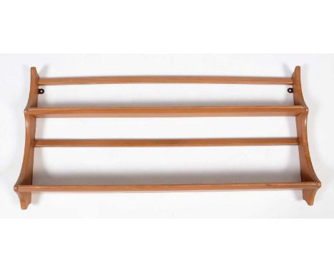 Ercol: an elm No. 268 plate rack, 49 x 96cms wide.