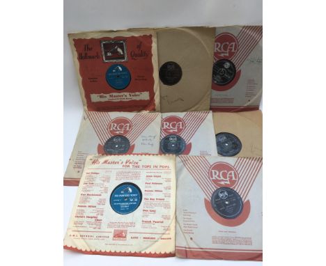 Eight Elvis Presley 78rpm records comprising 'Shake, Rattle &amp; Roll' b/w 'Lawdy Miss Clawdy', 'Blue Moon Of Kentucky' b/w 