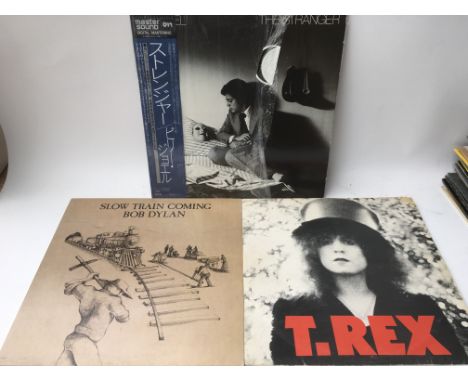 A collection of LPs and 12inch singles including a Japanese import Billy Joel, T Rex, Bob Dylan and others.