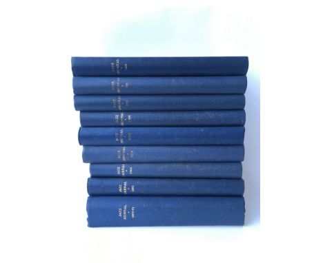 A collection of Jazz Journal magazines presented in annual binders, for the years 1960 to 1969 inclusive, the period in which