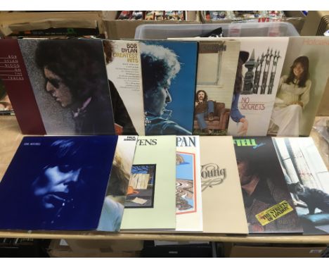 Thirteen LPs by various artists including Bob Dylan, Neil Young, Joni Mitchell, Crosby, Stills &amp; Nash plus others.