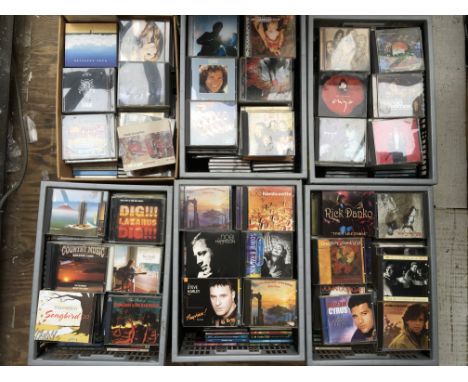 Six boxes of CDs by various artists including Nick Cave, Free, Jimi Hendrix and many more.