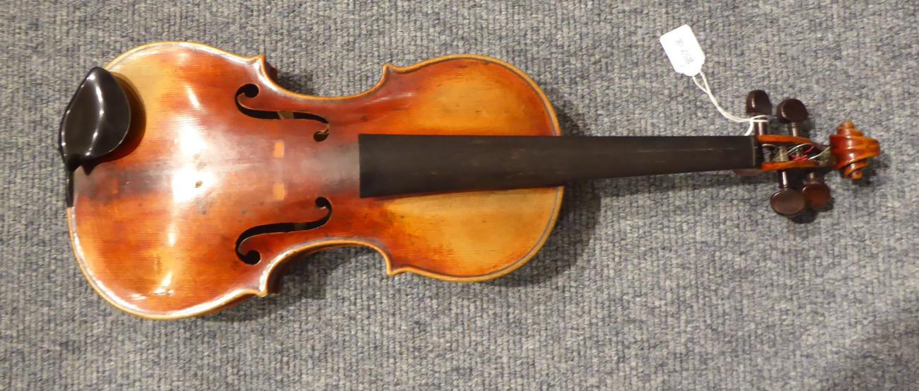 Violin with 14'' two piece back, 6.375'' upper bout width, 4.75