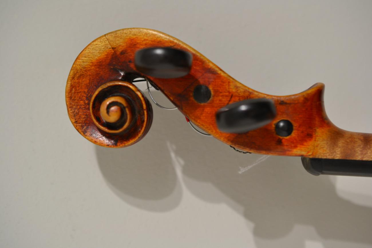 Violin with 14'' two piece back, 6.375'' upper bout width, 4.75