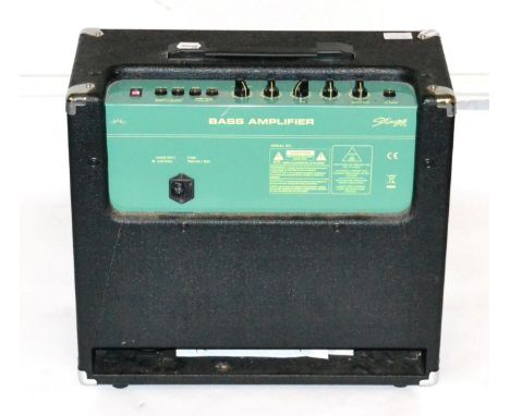 Stagg Bass Amplifier together with assorted items including Danelectro Cae with three FAB pedals, various stage lighting and 