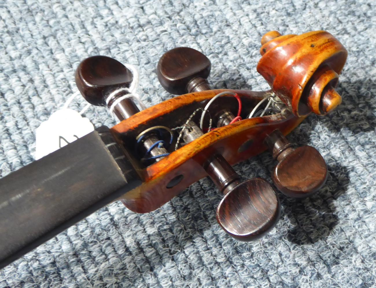 Violin with 14'' two piece back, 6.375'' upper bout width, 4.75