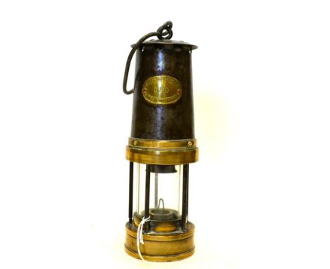 Patterson Lamps Type A3 Miners Lamp stamped '3112' with makers plaque also stamped 'G.P.O.'