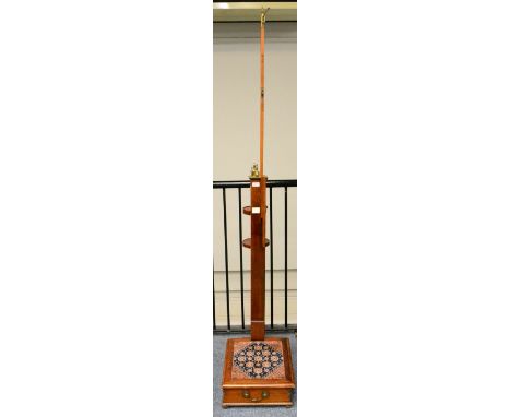 Stadiometer And Weighing Scales with brass fitting, lacks counterweights 