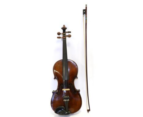 Violin 14'' two piece back, ebony fingerboard and tailpiece, rosewood pegs, label reads 'Antonius Stradivarius Cremonasis Fac