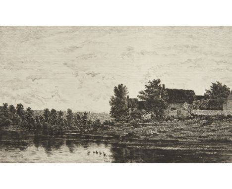 Eugene Gaujean (French, 1850-1900) after Charles-Francois Daubigny (French, 1817-1878). Etching on laid paper after an 1865 D