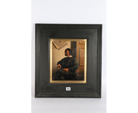 JACK VETTRIANO OBE Hon LLD (Scottish b 1951) *ARR*,  Portrait of the Artist (A Study)  Oil on canvas board, signed, 29cm x 23