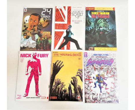 LARGE SELECTION OF COLLECTORS COMICSincluding DC Justice League, Green Arrow and Superman, eleven copies of Outcast issue 25,
