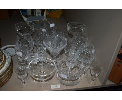 A collection of vintage mixed cut glasses and similar.