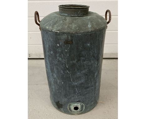A vintage 2 handled cooper milk churn.  Approx.52cm tall.