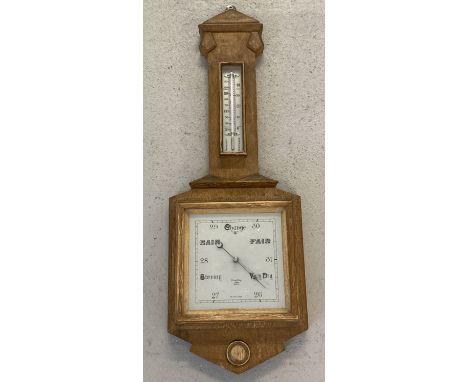 A vintage wall hanging wooden framed barometer by Army &amp; Navy Store Ltd, London.  Total height approx. 6cm.