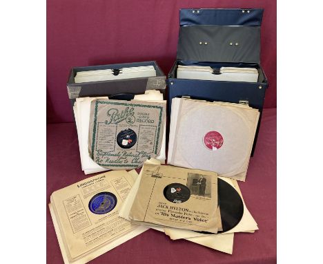 A collection of vintage 78 records to include opera, linguistic recordings, George VI coronation recordings, classical and wa