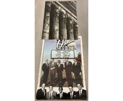 A photographic print of architectural columns, dated 67 to back with indistinct annotation. Together with a laminated "Rat Pa