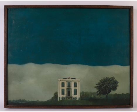 Breuker, Dirk (Schingen 1948) "Memory of Veendam", signed verso en1978, oil paint/panel, h 35 x w 45 cm.