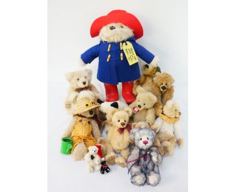 SELECTION OF TEDDY BEARSincluding Paddington Bear, Isabelle Collection, Hermann, Leosco, Charlie Bear, Aurora and Deb Canham 