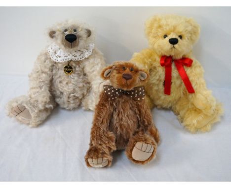 THREE DEAN'S RAG BOOK CO. LIMITED EDITION TEDDY BEARScomprising Traditional Ted - No.44 of 45; Granny Chuckles - No.6 of 40; 