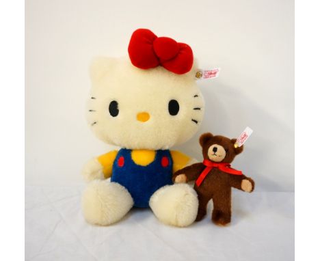 STEIFF HELLO KITTY 40TH ANNIVERSARY SETcomprising Hello Kitty and her small teddy bear, both limited edition 1036 of 1500, da