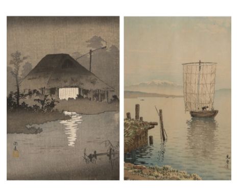 TSUCHIYA KOITSU (1870-1949) SHOTEI TAKAHASHI (1871-1945) SHOWA ERA, C.1930 Two Japanese woodblock prints, the first by Koitsu