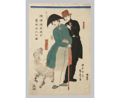 UTAGAWA SADAHIDE (C.1807-1873) YOSHIKAZU UTAGAWA (ACT.1850-70) EDO PERIOD, C.1861 Three Japanese Yokohama-e woodblock prints 