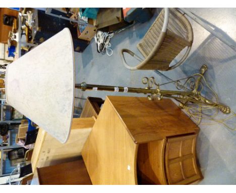 Wrought brass standard lamp 